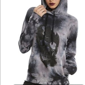 Glitter Skeleton Ombré Tie Dye Hoodie